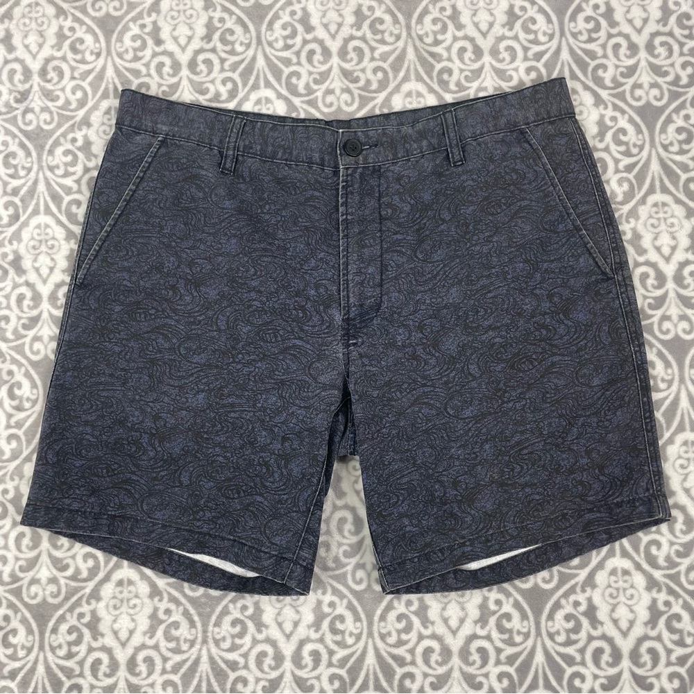 rodd & gunn shorts reef fit faded black cotton men's 34x7
